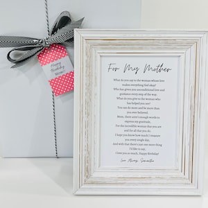 Mother&#39;s Day Poem, Mother&#39;s Day Gift from Daughter, Personalized Poem for Mom, Mom Birthday Poem, Mom Gift Wrapping