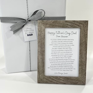 Happy Father's Day from Heaven, Father's Day Poem, Loss of Daughter Poem, Loss of Son Poem, Father's Day Gift for Grieving Parent, Gift Wrap