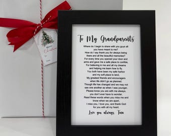 Personalized Grandparent Poem - Framed Wedding or Birthday Gift