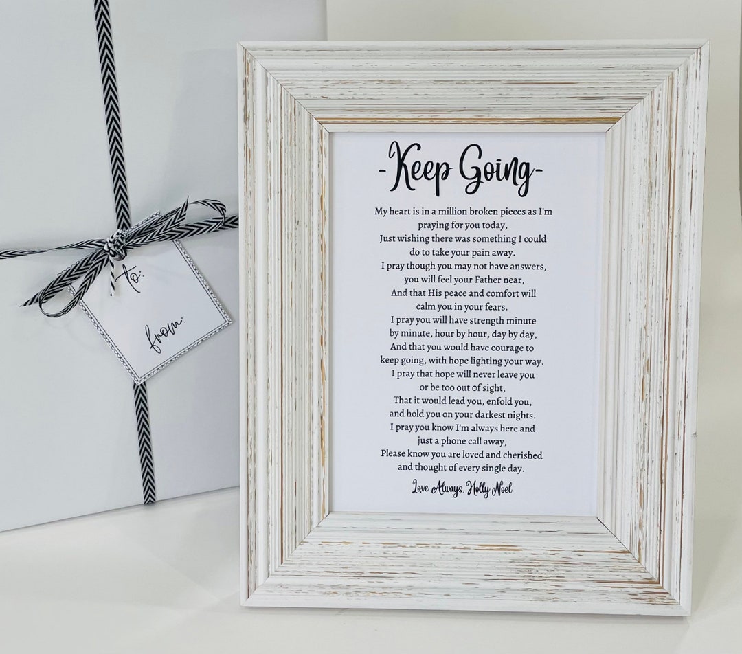 Hard Times Poem, Hard Times Gift, Framed Friendship Poem, Encouragement