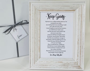 Framed Encouragement Poem: Personalized Sympathy Gift