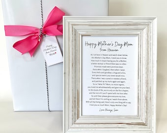 Happy Mother's Day from Heaven, Mother's Day Poem, Loss of Daughter Poem, Loss of Son Poem, Mother's Day Gift for Grieving Parent, Gift Wrap