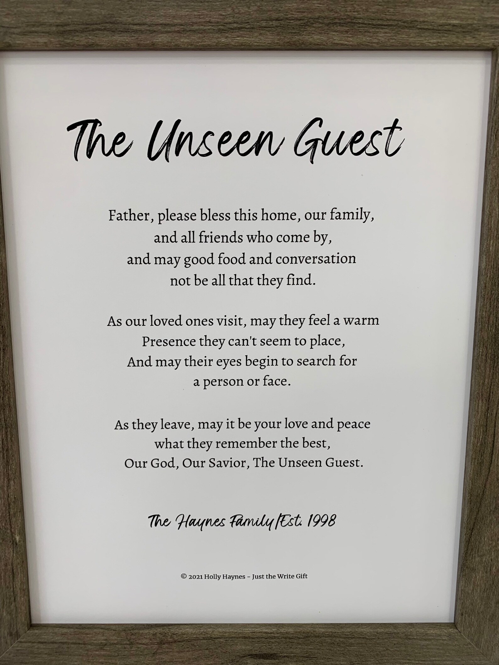 Framed Personalized Housewarming Poem New Homeowner Poem | Etsy