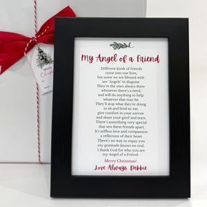 Christmas Best Friend Poem, Framed Best Friend Poem, Special Friend Poem, Thank You Gift, Best Friend Gift, Gift Wrapping