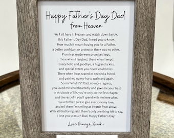 Feliz día del padre desde el cielo PDF, Día del padre PDF Descarga digital, Poema del padre afligido, Pérdida de hija, Poema de pérdida de hijo