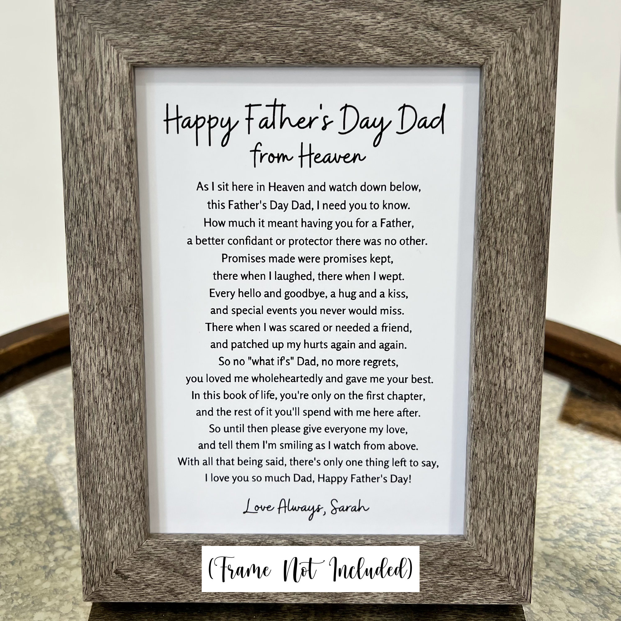 Happy Father s Day From Heaven PDF Father s Day PDF Digital Download Grieving Father Poem Loss of Daughter Loss of Son Poem Etsy