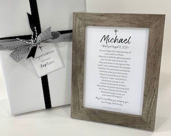 Personalized Baptism Poem - Framed Christian Gift