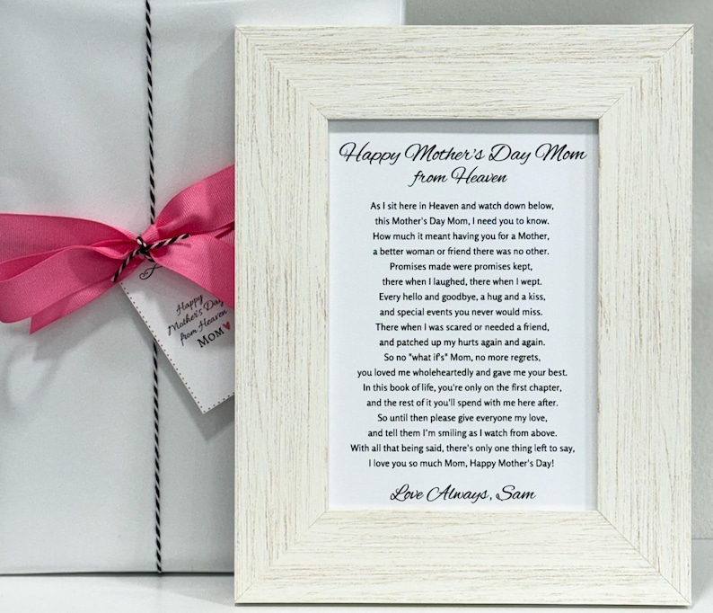 Mother's Day Poem Gift: Loss of Daughter/Son, Grieving Mom imagem 1