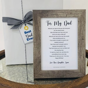 Dad Birthday Poem, Personalized Dad Gift from Daughter, Personalized Dad Birthday Poem, Birthday Poem from Daughter, Gift from Daughter