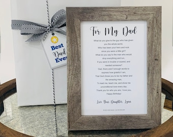 Dad Birthday Poem, Personalized Dad Gift from Daughter, Personalized Dad Birthday Poem, Birthday Poem from Daughter, Gift from Daughter