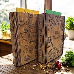 Personalized Recipe Book Binder Christmas Gift for Mom Custom Cookbook Birthday Gift For Mom Mother Family Cookbook Baking Gifts for Her