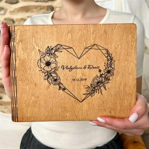 Wooden Photo Album, Family Photo Album, Wedding Scrapbook Album Photo, Wedding Photo Album, Travel Photo Album, Couple gift,Anniversary Gift