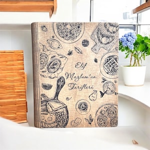 Recipe Binder Personalized Recipe Book Custom Journal Cookbook Notebook Valentine&#39;s Day Bridal Shower Gift Daughter Birthday Gift Gift Moms