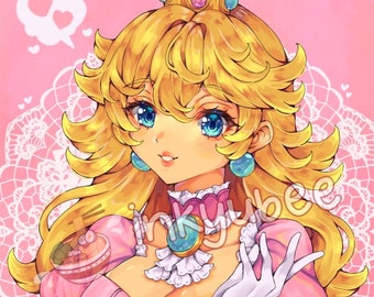 Princess Peach Print (2022) (5" x 7")