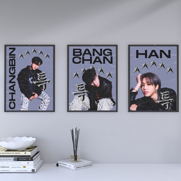 STRAY KIDS 5-Star Inspired Art Print Posters (A5, A4) - skz, K-Pop Wall Art