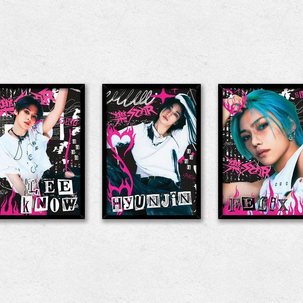 STRAY KIDS Rock-Star inspired Art Print Posters (A4, A5) - Skz, K-Pop Wall Art