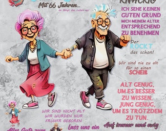 Digiset*Auf immer und ewig* basteln 24 xDigipapier png/svg plotten Oma Opa Hochzeitstag lustige Redewendungen tanzen Geburtstag alt aber fit