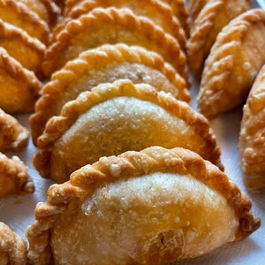Spiced Potato and chickpea curry  empanadas.