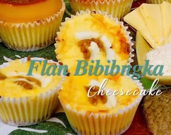 Leche flan BIbingka Cheesecake in cups Gluten Free.