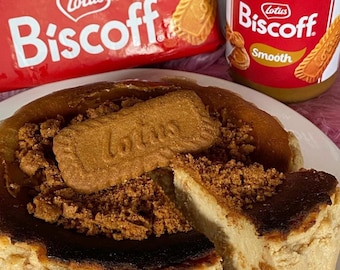 Biscoff Basque Burnt Cheesecake in 7”x3” tin can