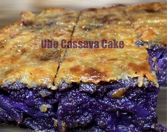 Ube Cassava Cake 8”X8” square pan