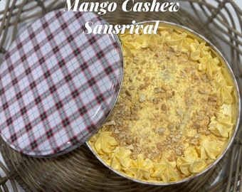 Mango cashew sansrival “GLUTEN fREE” 8” round can