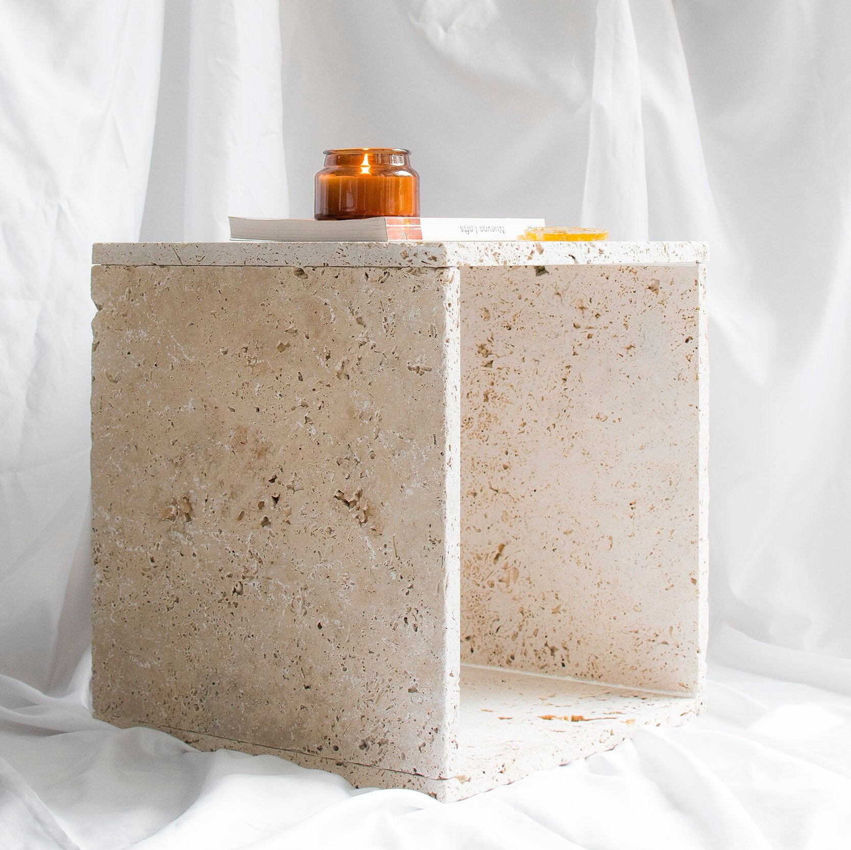 Cube Travertine Side Table Sydney Only Etsy Australia