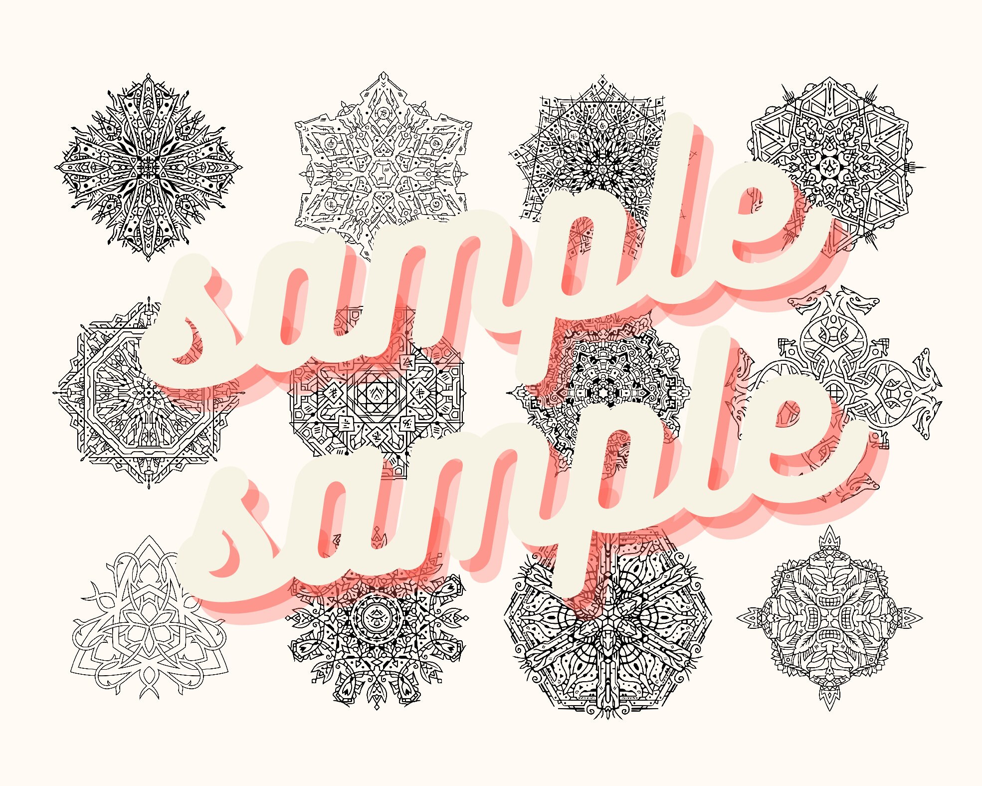 Mandala Coloriage Pages 20 Pages imprimables incluses | Etsy