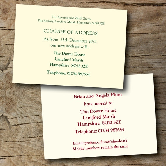 Change of Address Cards. 50 Cards With Matching Envelopes. Etsy UK