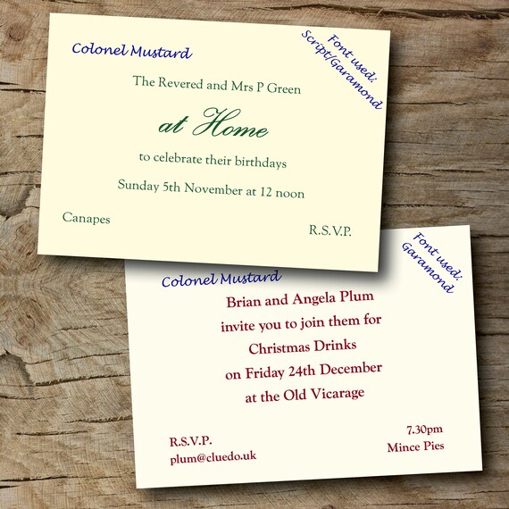100 personalised Invitations/at Home cards on 300gsm Conqueror BRILLIANT WHITE wove (smooth) with matching envelopes.