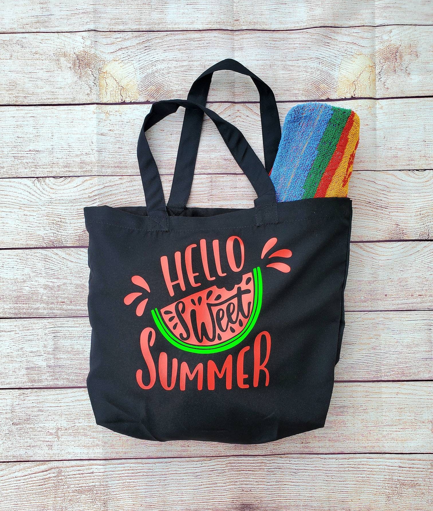 Hello Sweet Summer Tote Bag Beach Bag Pool Bag Summer Tote - Etsy UK