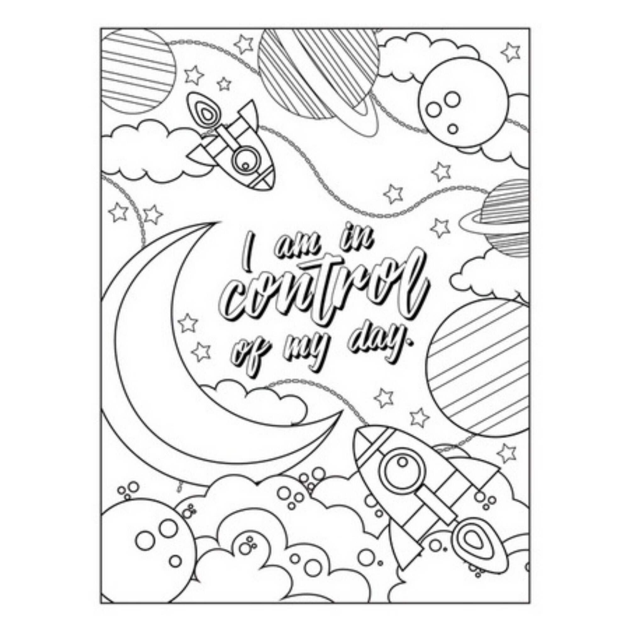 I'm in control. Printable Coloring Page All Ages Coloring | Etsy