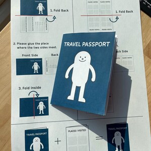 Passport Play, Printable Passport for Kids for Pretend Play Travel and ...