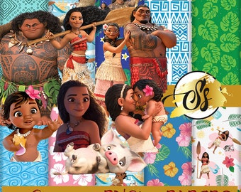 Moana Clipart, Moana Afbeeldingen PNG, Moana Verjaardag, Moana Digitaal Papier, Moana Ontwerp, Moana PNG bestanden, Moana PNG, code:102
