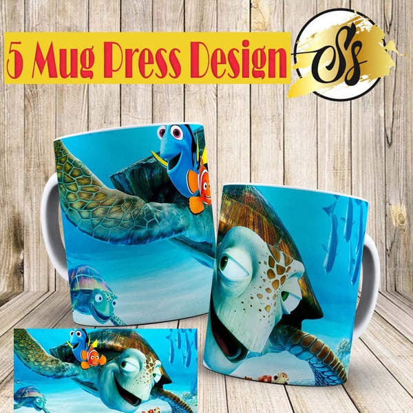 Finding Nemo Mug Press, Finding Nemo Mug Design, Finding Dory Mug Press Design, Finding Nemo Mug Sublimation, Finding Nemo Mug Design 11oz