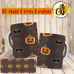 Bundle Halloween Mug Design, Halloween Mug Design Template, Halloween Mug Design Sublimation, Halloween Mug Press Design, Halloween mug 11oz
