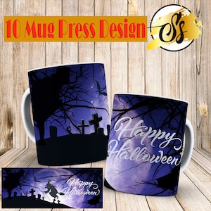 Bundle Halloween Mug Design, Halloween Mug Design Template, Halloween Mug Design Sublimation, Halloween Mug Press Design, Halloween mug 11oz