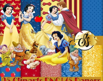 Snow White Clipart, Snow White PNG, Snow White Birthday, Snow White Paper, Snow White Design, Princess PNG, cod:47, Princess Snow White