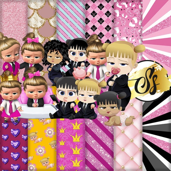 Clipart de petite fille patronne, PNG de petite fille patronne