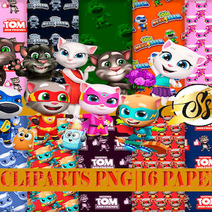 Tom and Friends Clipart, Tom and Friends PNG, Tom and Friends Birthday, Tom and Friends Digital Paper, Tom and Friends Clipart, Tom Friends
