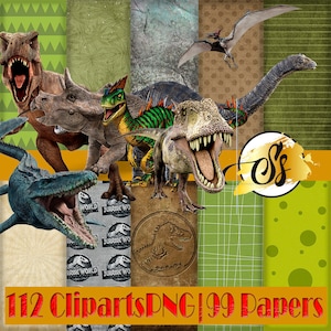 Clipart giurassico, PNG giurassico, Compleanno giurassico, Carta digitale giurassica, Clipart dinosauro, Compleanno dinosauro cod:055, Dinosauro giurassico
