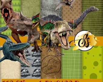 Jurassic Clipart, Jurassic PNG, Jurassic Birthday, Jurassic Digital Paper, dinosaur Clipart, dinosaur Birthday cod:055, Jurassic Dinosaur