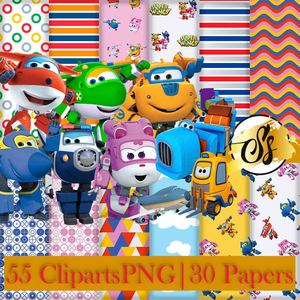 Super Wings Clipart, Super Wings PNG, Super Wings Geburtstag, Super Wings Digital. Lizenzfreie Cliparts, Super Wings Design-Code: 043