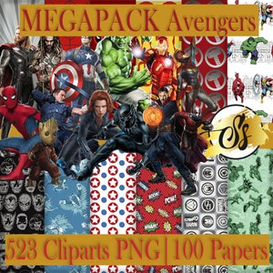 Clipart di Avengers, Clipart di supereroi, PNG di Avengers, Compleanno di Avengers, Carta digitale Avengers, Sublimazione di Avengers, Avengers Party, 141