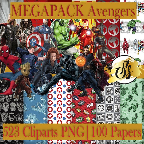 Avengers Clipart, Super Heroes Clipart, Avengers PNG, Avengers Birthday, Avengers Digital Paper, Avengers sublimation, Avengers Party, 141
