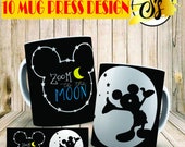 Mickey And Minnie Mug Press, Mickey And Minnie Mug Design, Mickey And Minnie Mug Template, Mickey And Minnie mug Design Sublimation, Mickey