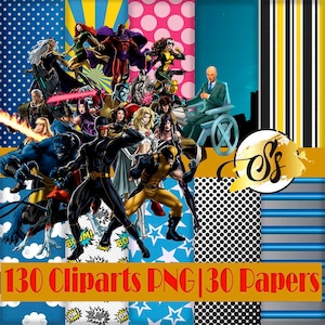 X men Clipart, Super Heroes Clipart, X men PNG, X men Birthday, X men Digital Paper, X men Scrapbook, X men Party, X men Sublimation, X men