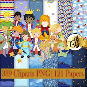 The Little Prince Clipart, Little Prince PNG, The Little Prince Birthday, The Little Prince Digital Paper, The Little Prince sublimation,149