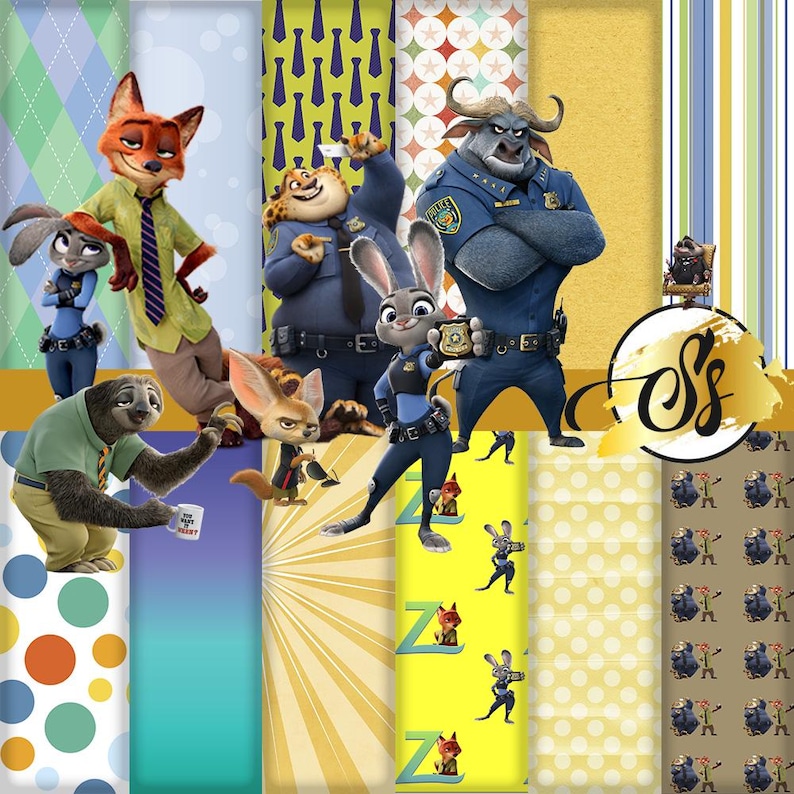 Zootopia Clipart, Zootopia PNG, Zootopia Birthday, Zootopia Digital ...