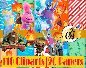 Elemental Clipart, Elemental PNG, Elemental Birthday, Elemental Digital Paper, Elemental Design, Elemental Scrapbook, Elemental Party,